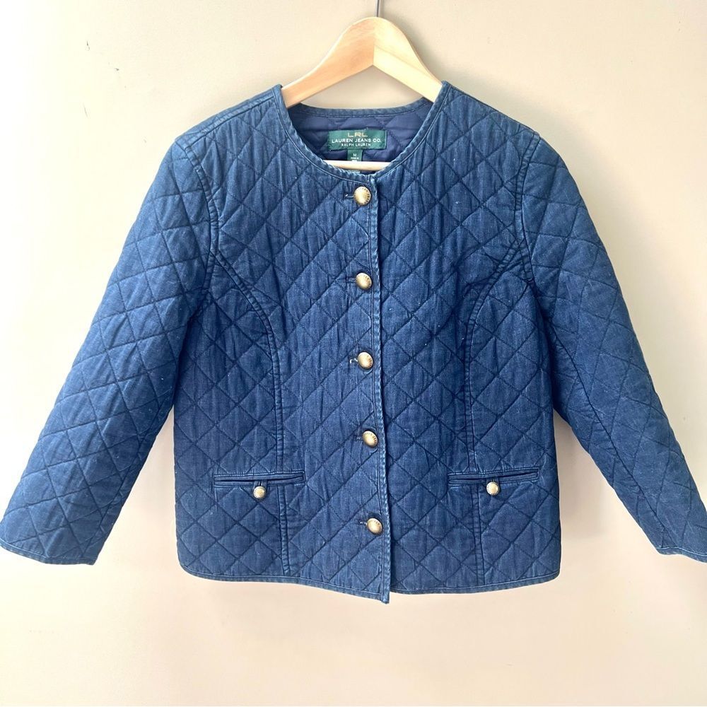 Ralph Lauren denim quilted jacket     Sz M